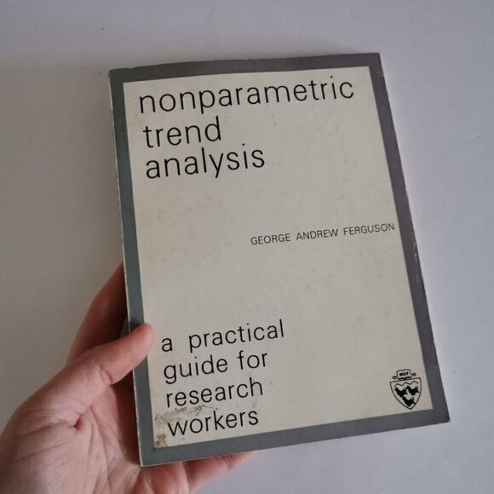 1965 Nonparametric Trend Analysis A Practical Guide for Research Workers Book